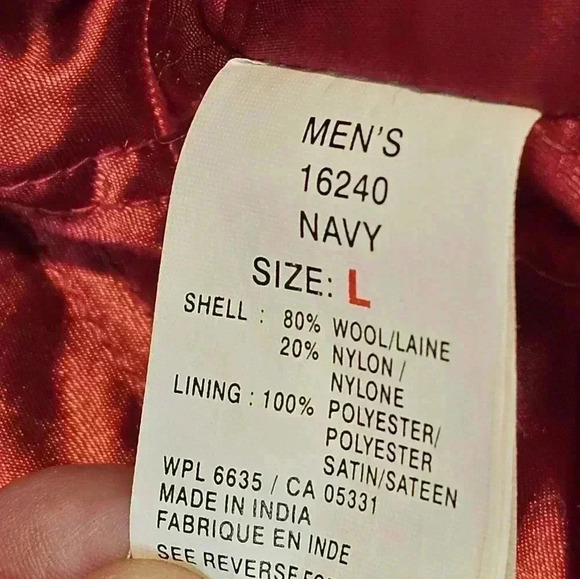 Vintage Woolrich double breasted Large man's navy blue peacoat - Picture 8 of 13